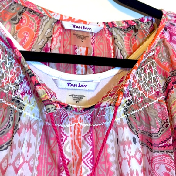 TanJay Women’s Blouse with detachable tank top (white), Size 12 - Picture 11 of 12